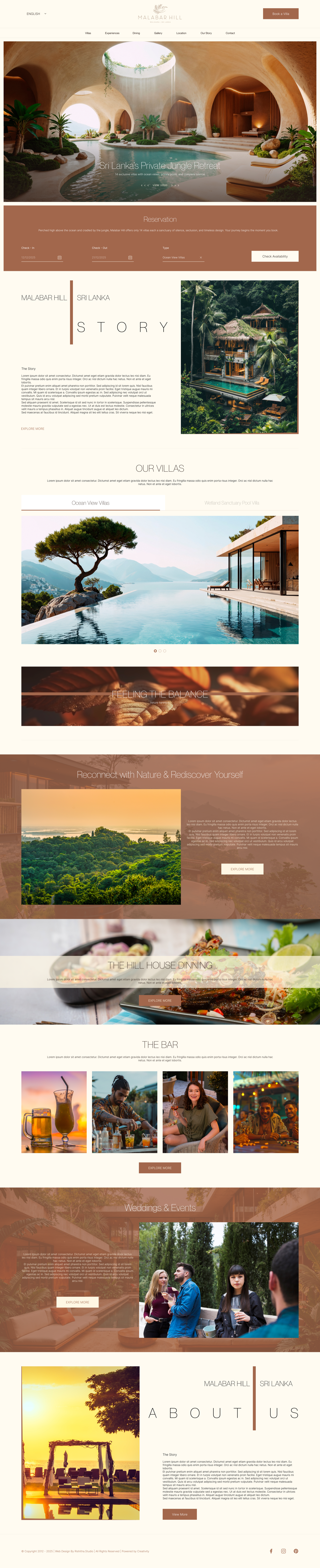 Malabar Hill Resort Website Design by NextByt